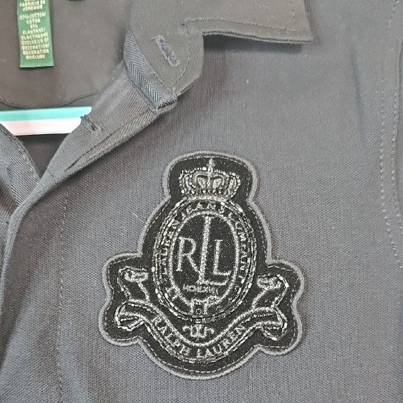 Ralph Lauren Black Long Sleeve Polo Shirt - Picture 3 of 6
